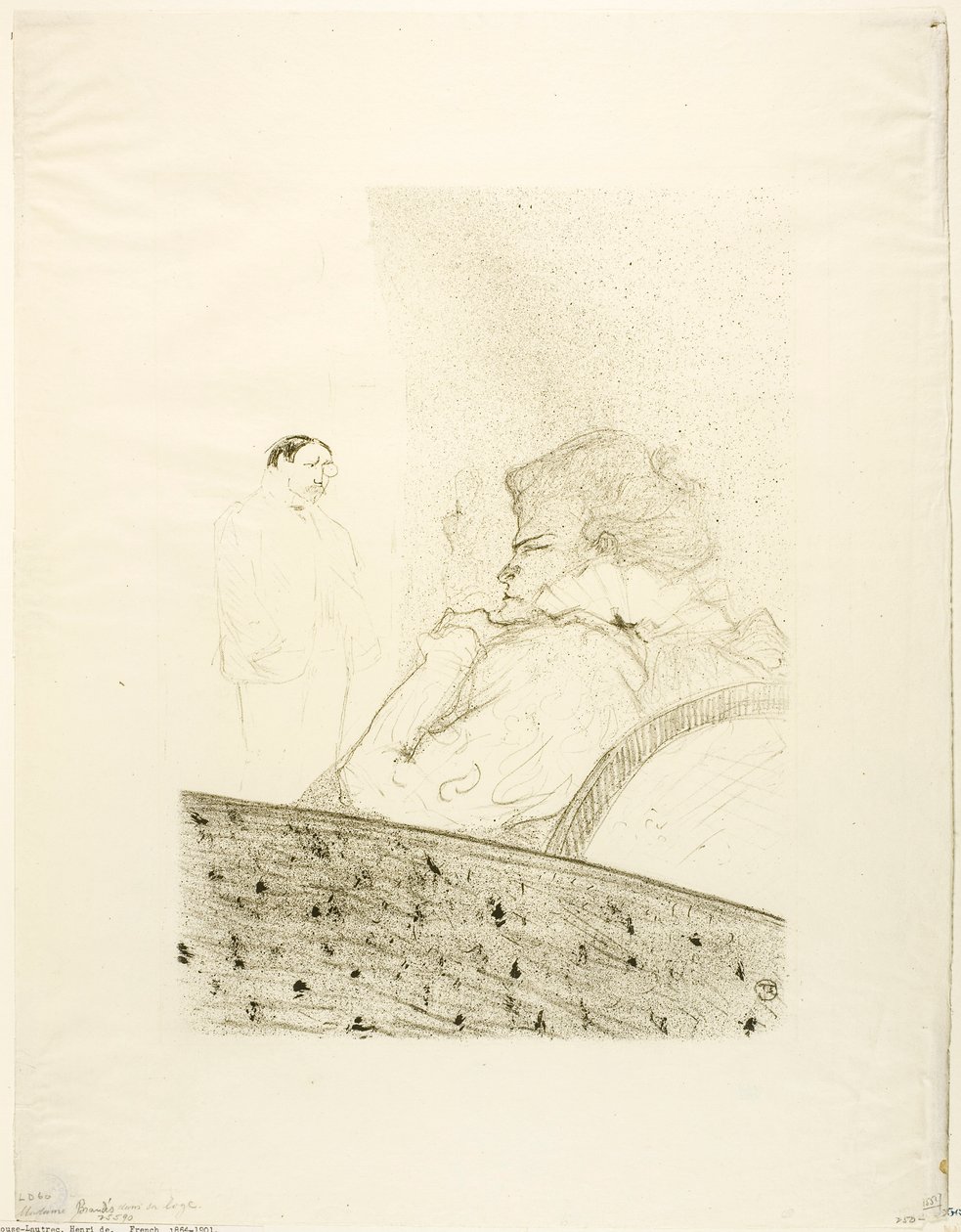 Brandès in haar doos door Henri de Toulouse-Lautrec