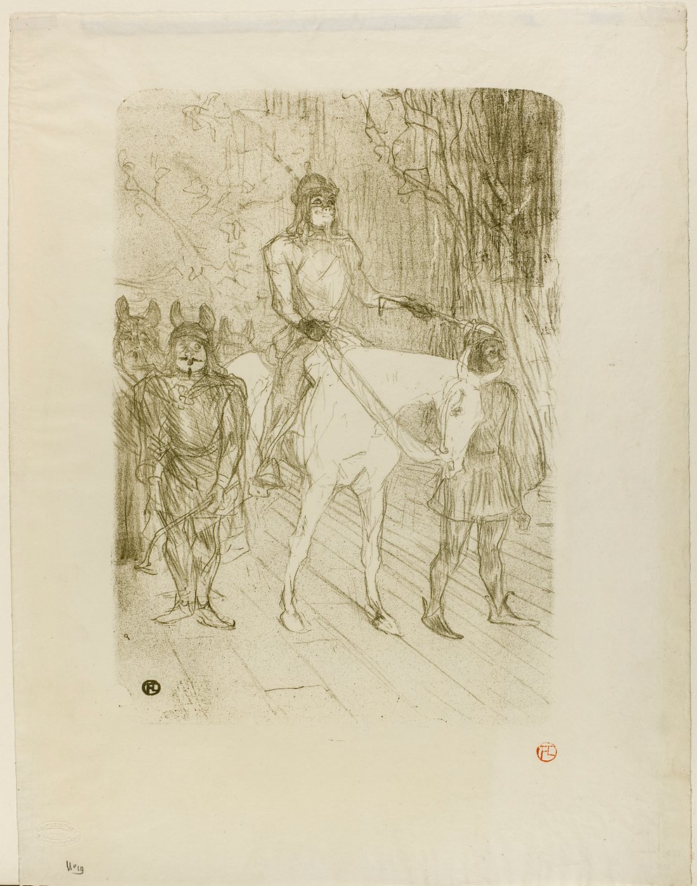 De entree van Brasseur in Chilpéric door Henri de Toulouse-Lautrec
