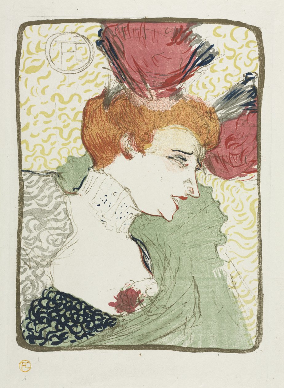 Buste van juffrouw Lender door Henri de Toulouse-Lautrec