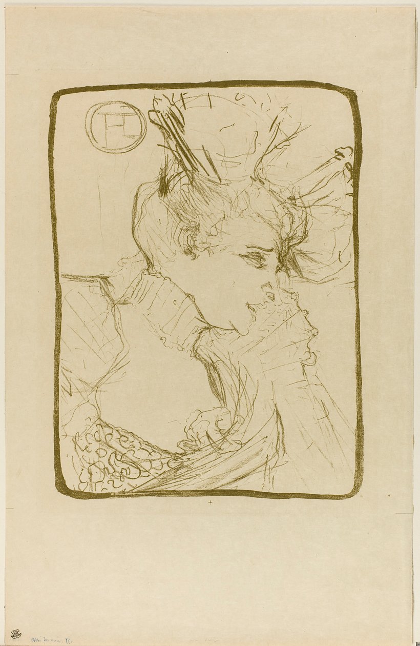 Buste van Juffrouw Marcelle Lender door Henri de Toulouse-Lautrec
