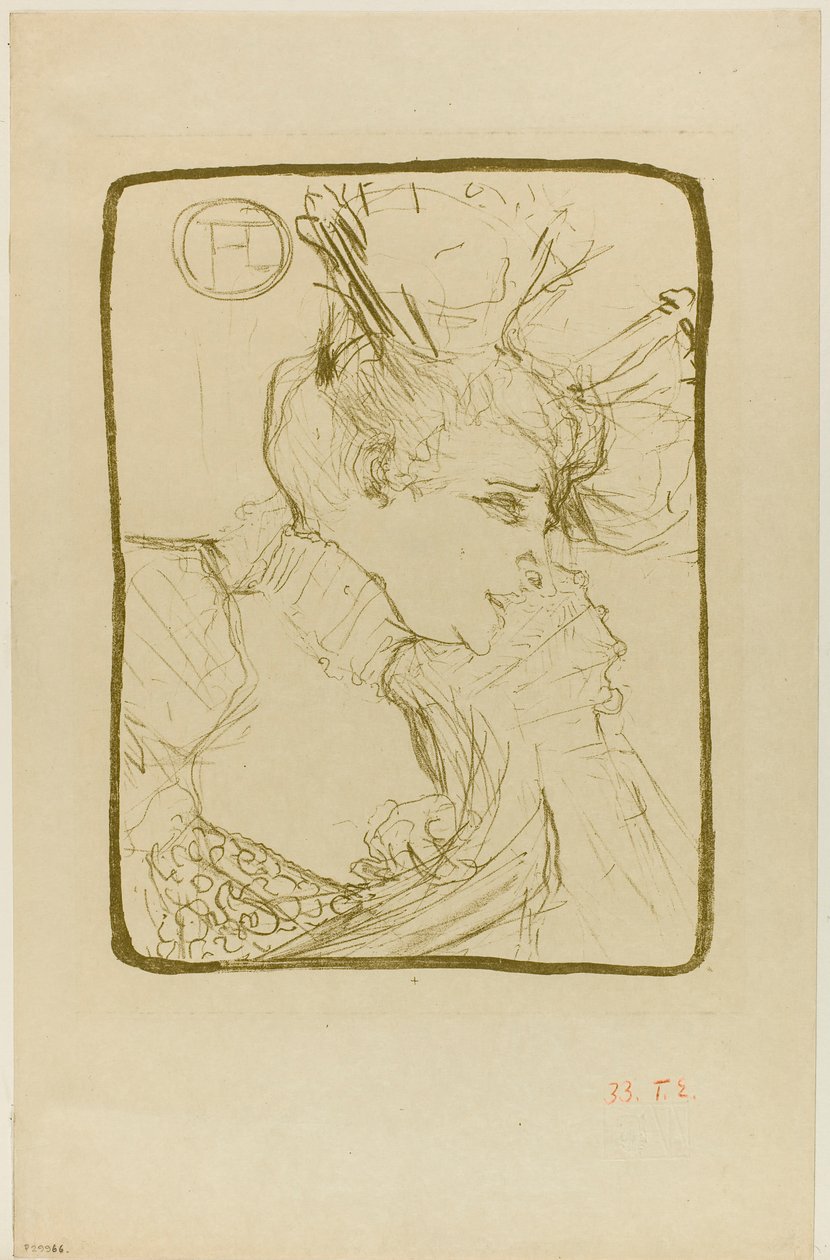 Buste van juffrouw Marcelle Lender door Henri de Toulouse-Lautrec