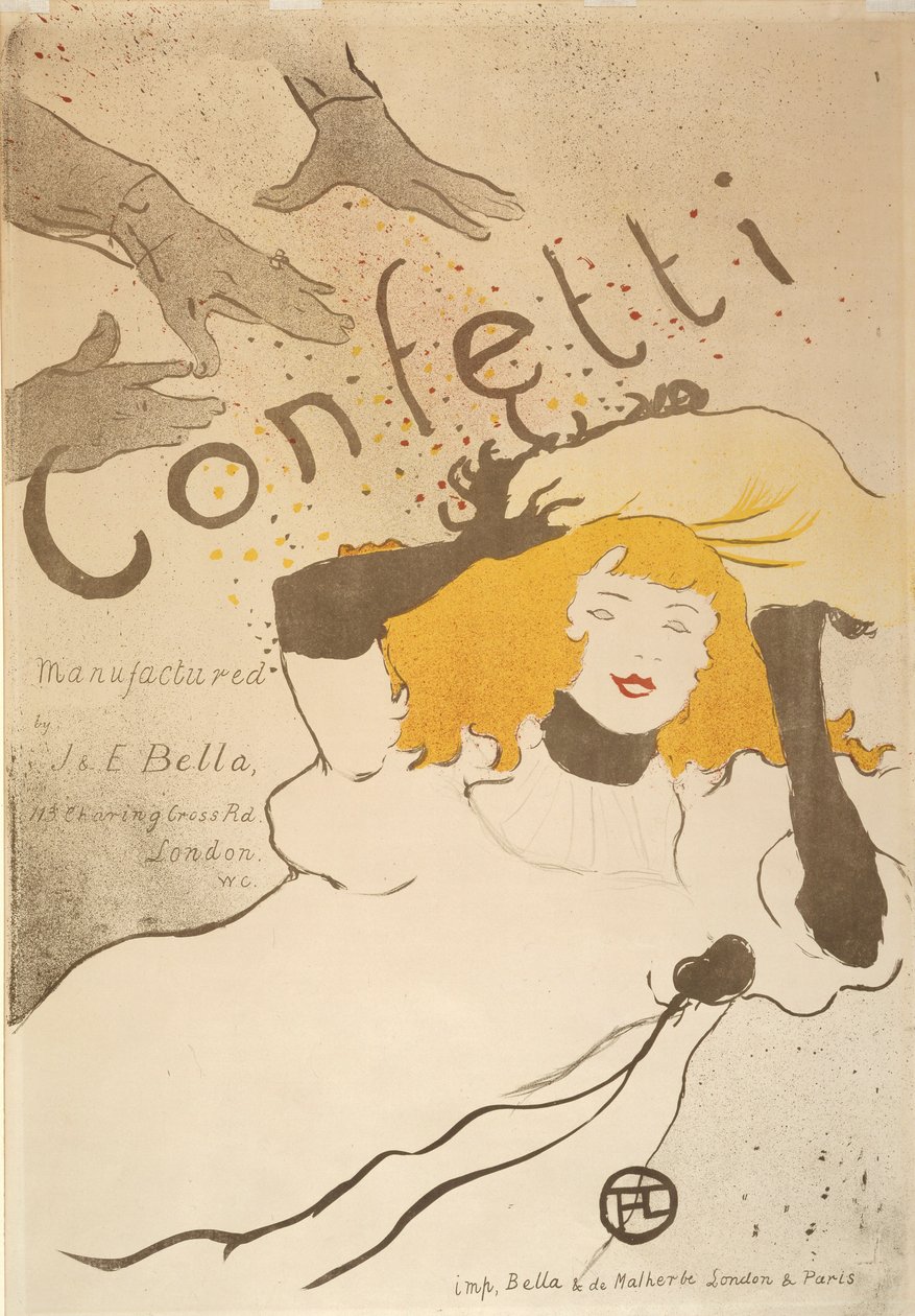 Konfetti door Henri de Toulouse-Lautrec