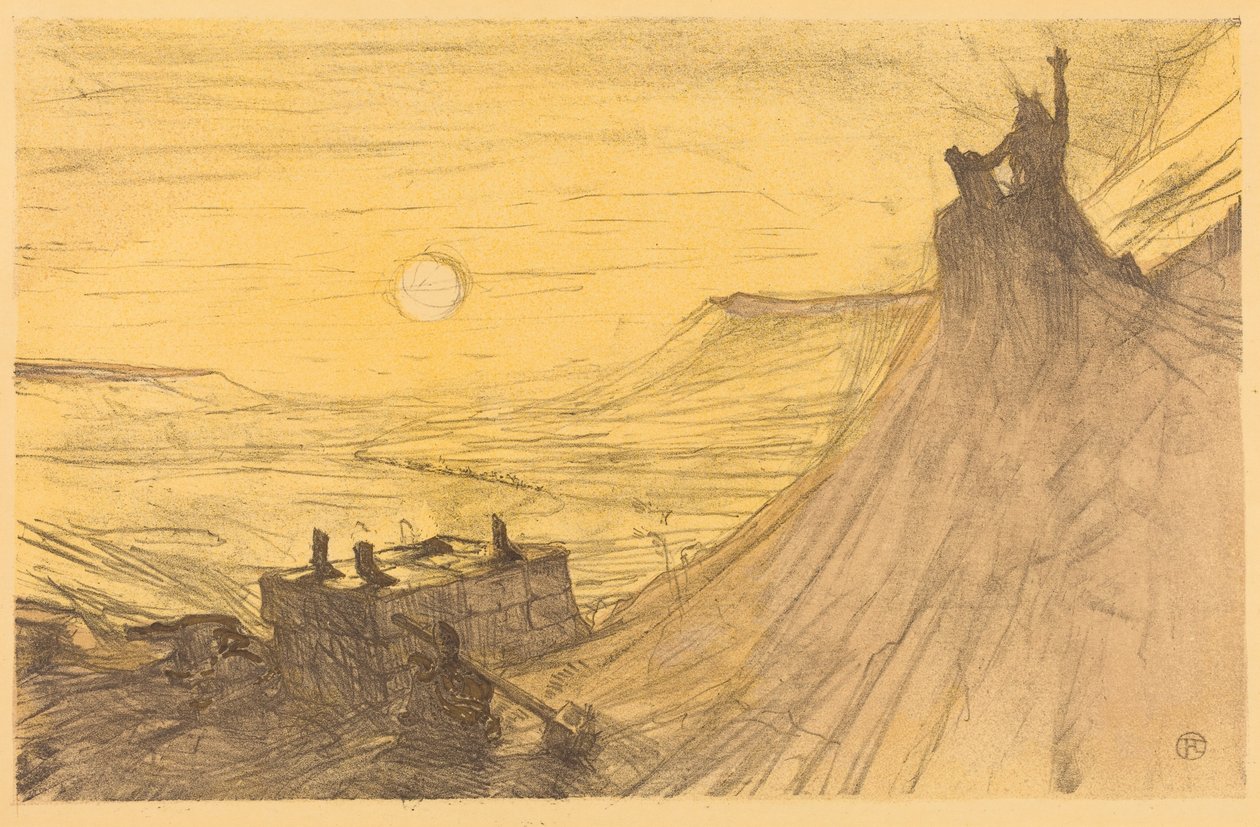 Omslag voor "Au pied du Sinaï" door Henri de Toulouse-Lautrec