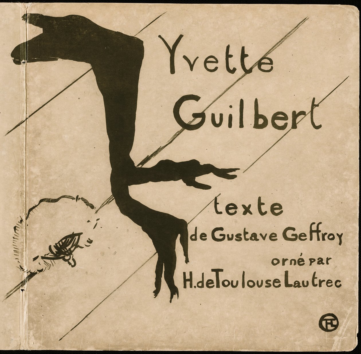 Omslag voor Yvette Guilbert door Henri de Toulouse-Lautrec