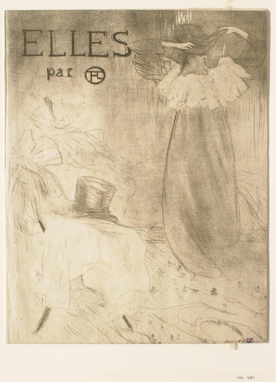Omslag van de portfolio „Elles“ door Henri de Toulouse-Lautrec