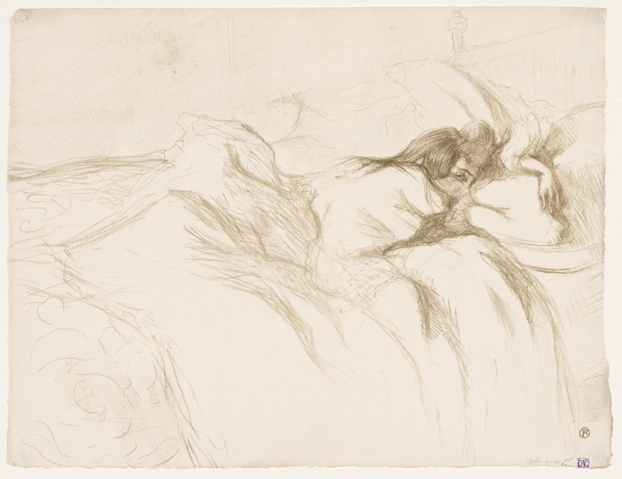 Elles: Vrouw die slaapt door Henri de Toulouse-Lautrec