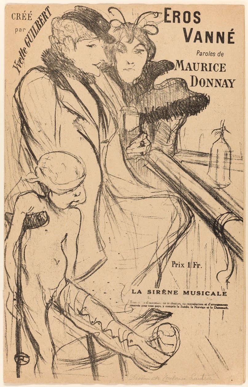 Eros uitgeput door Henri de Toulouse-Lautrec