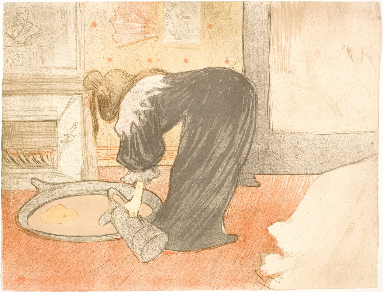 Vrouw in bad door Henri de Toulouse-Lautrec