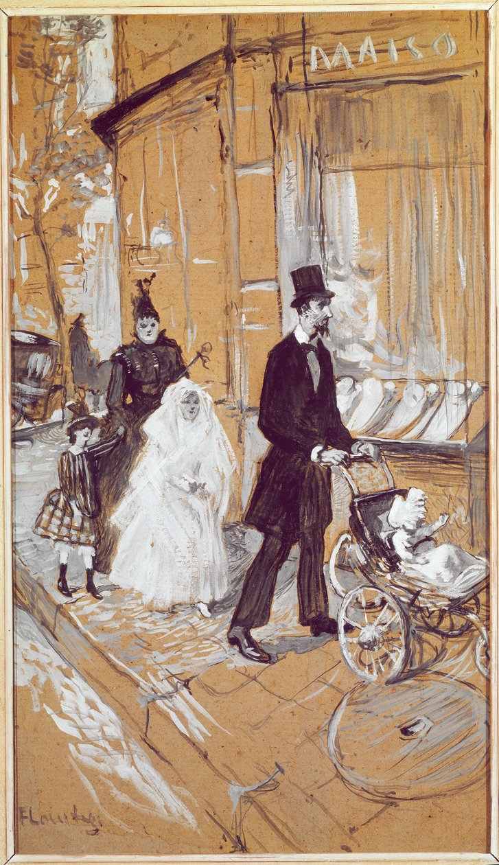 Eerste Communiedag door Henri de Toulouse Lautrec