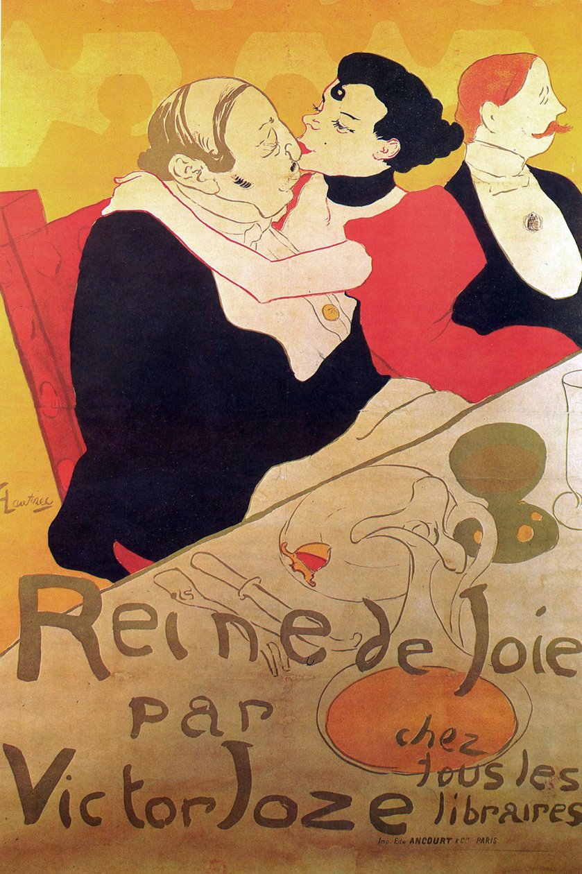 Henri de Toulouse-Lautrec 1864 - 1901, Franse schilder, Reine de Joie 1892 door Henri de Toulouse Lautrec