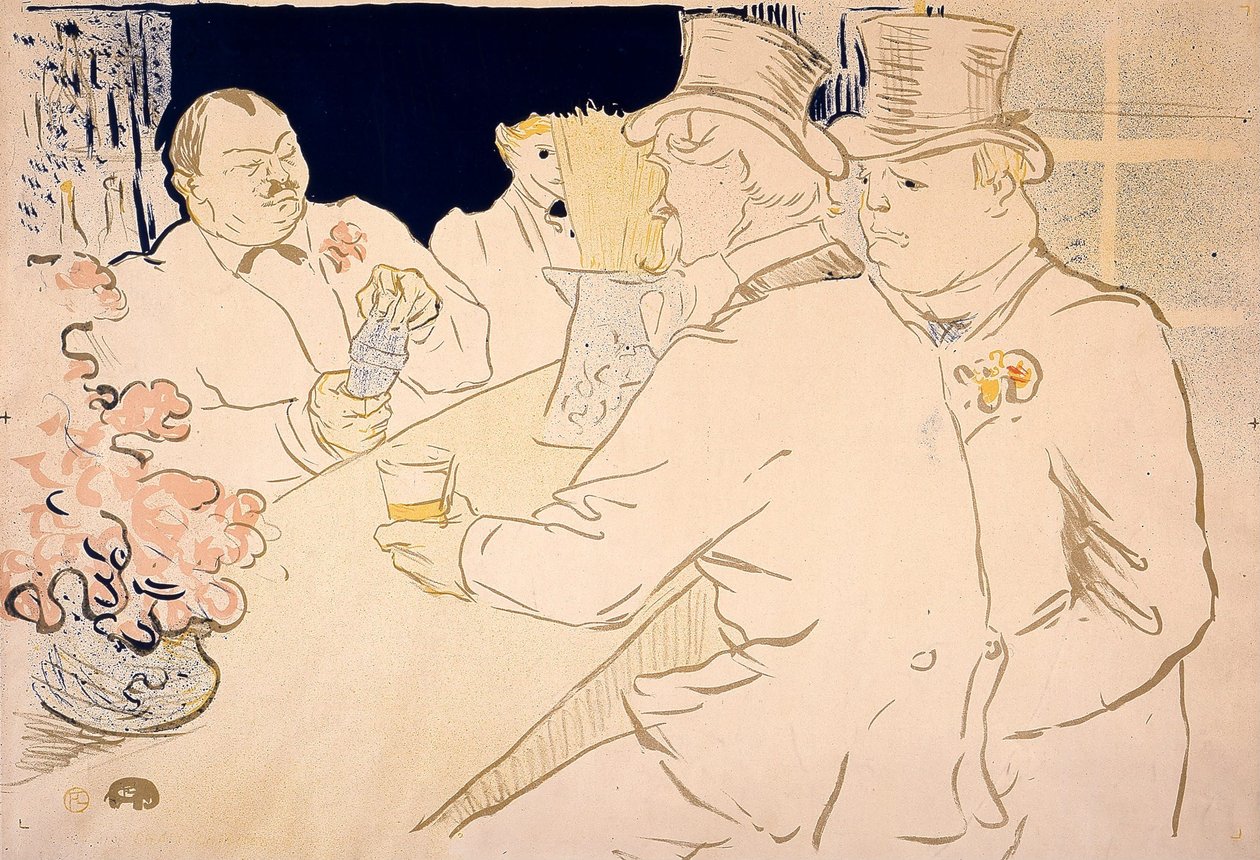 Ierse en Amerikaanse bar, Rue Royale - The Chap Book door Henri de Toulouse-Lautrec