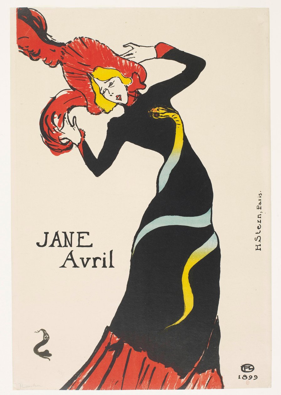 Jane Avril door Henri de Toulouse-Lautrec
