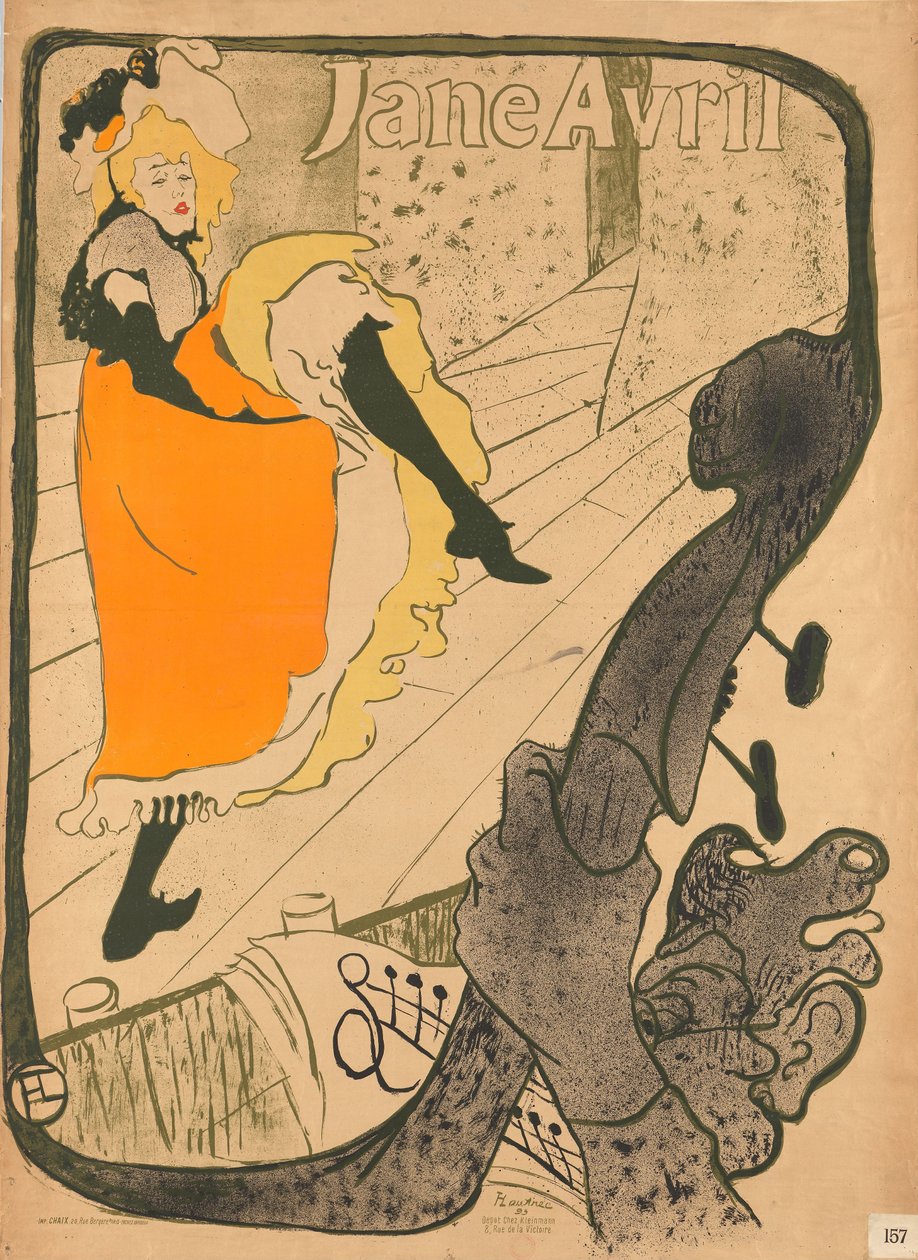 Jane Avril door Henri de Toulouse-Lautrec