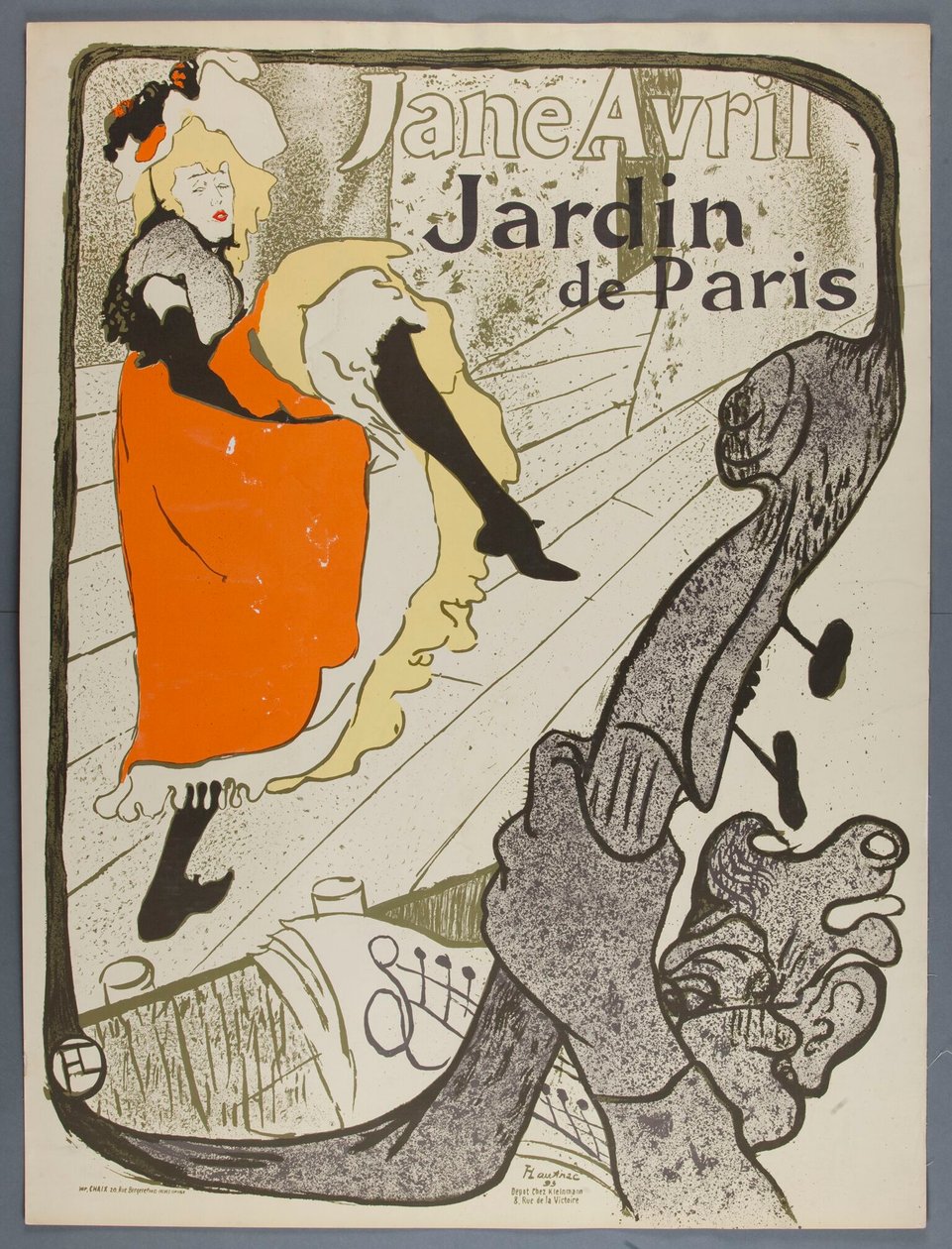 Jane Avril, Jardin de Paris door Henri de Toulouse-Lautrec