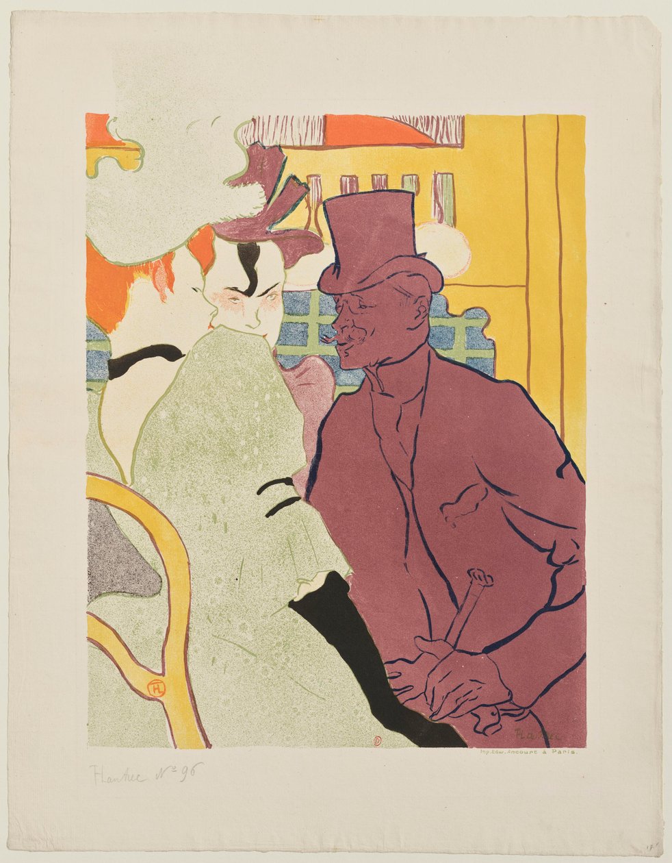 De Engelsman Warener in de Moulin-Rouge door Henri de Toulouse-Lautrec
