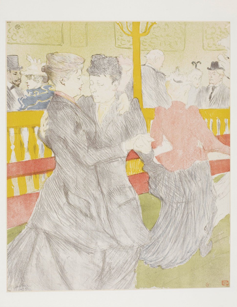 De dans in de Moulin Rouge door Henri de Toulouse-Lautrec