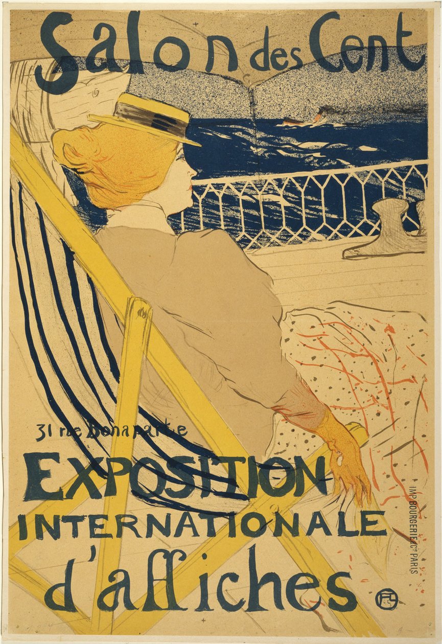 De passagier van de 54 of Een tochtje op een jacht door Henri de Toulouse-Lautrec