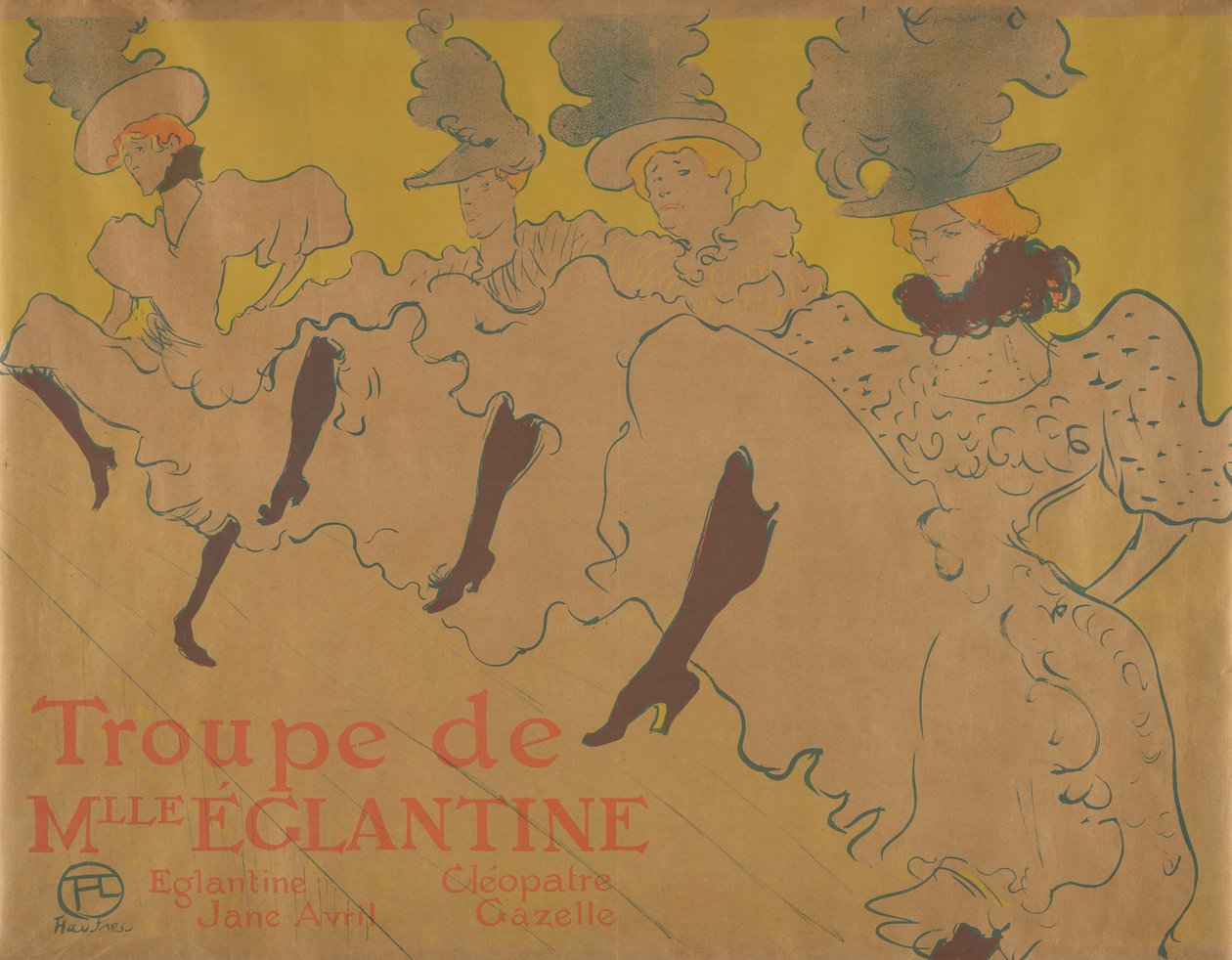 Die Truppe von Mademoiselle Églantine door Henri de Toulouse-Lautrec