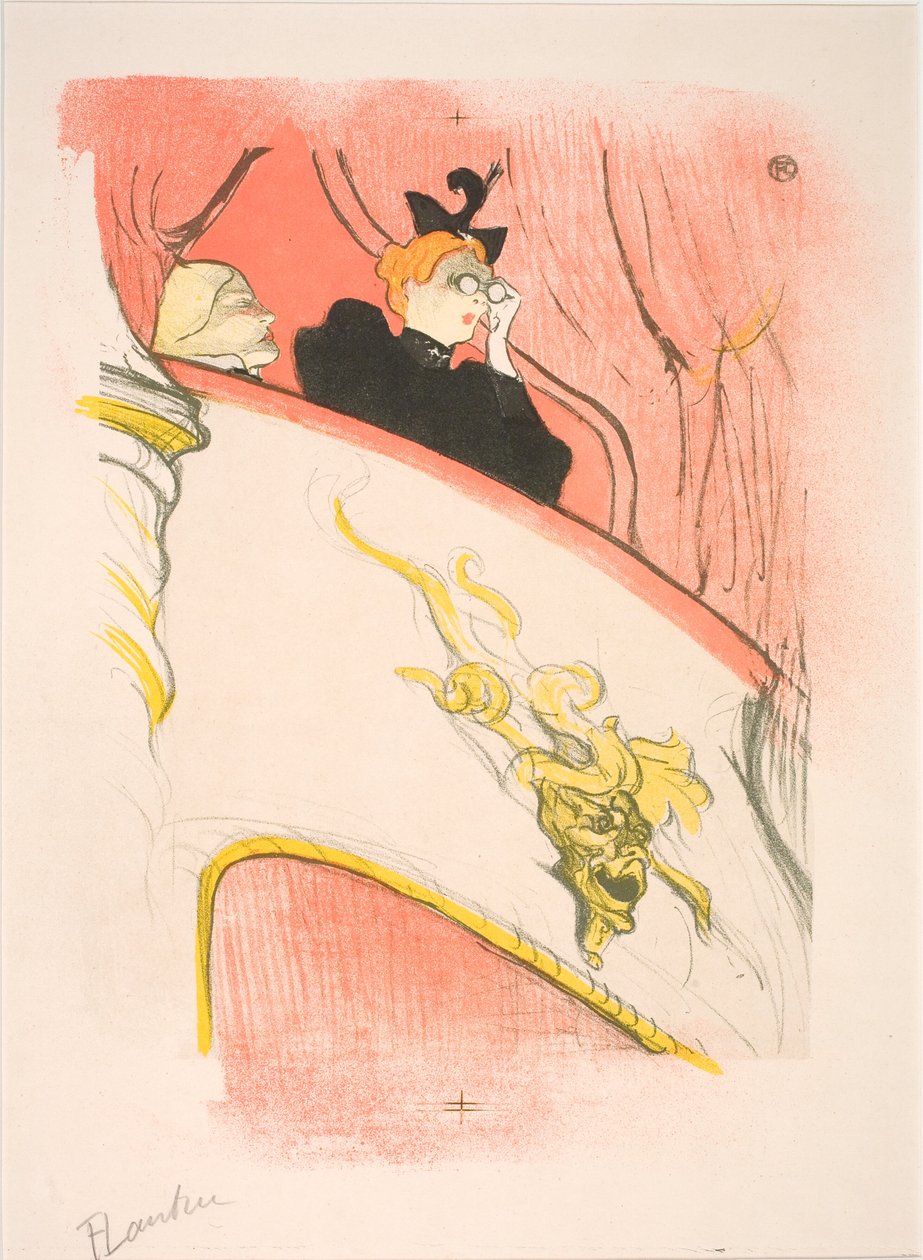 La loge au mascaron doré door Henri de Toulouse-Lautrec