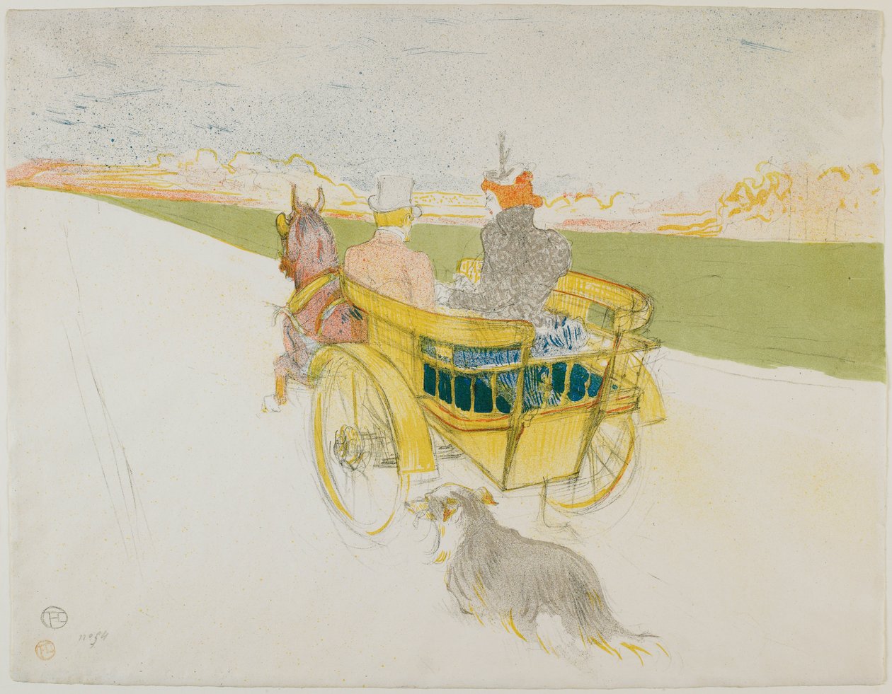 Het uitstapje op het platteland door Henri de Toulouse-Lautrec