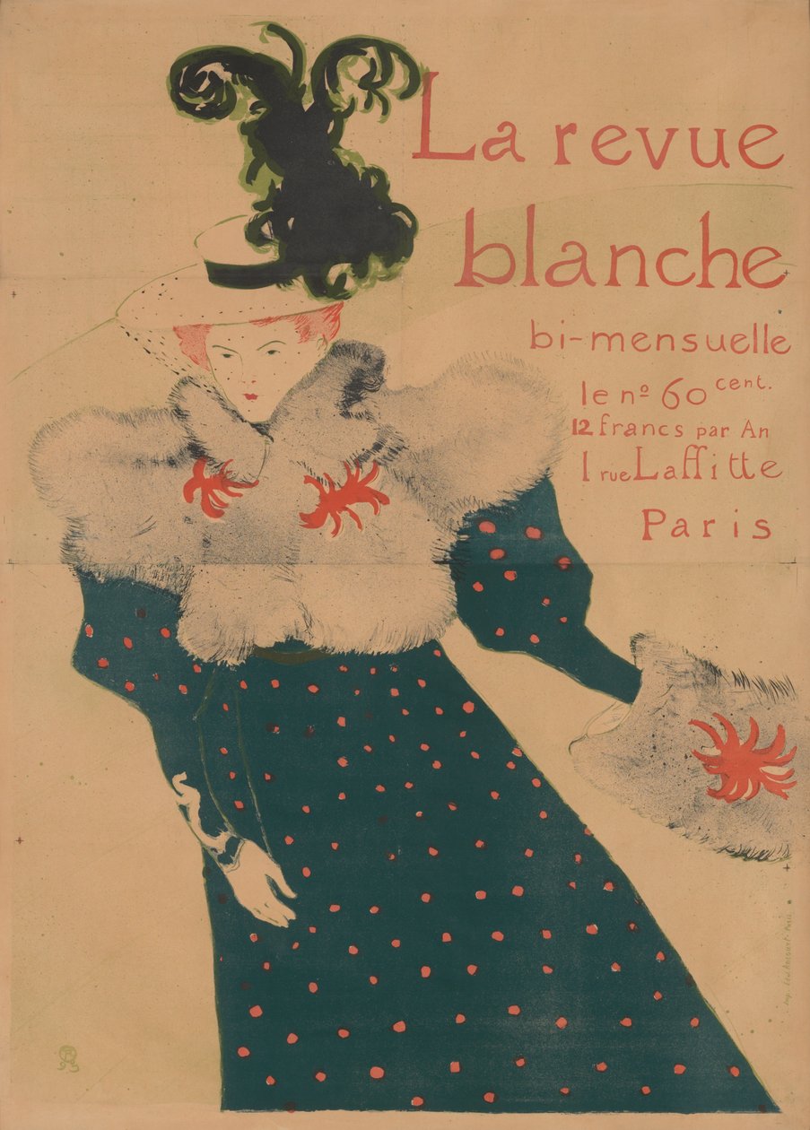 La revue blanche door Henri de Toulouse-Lautrec