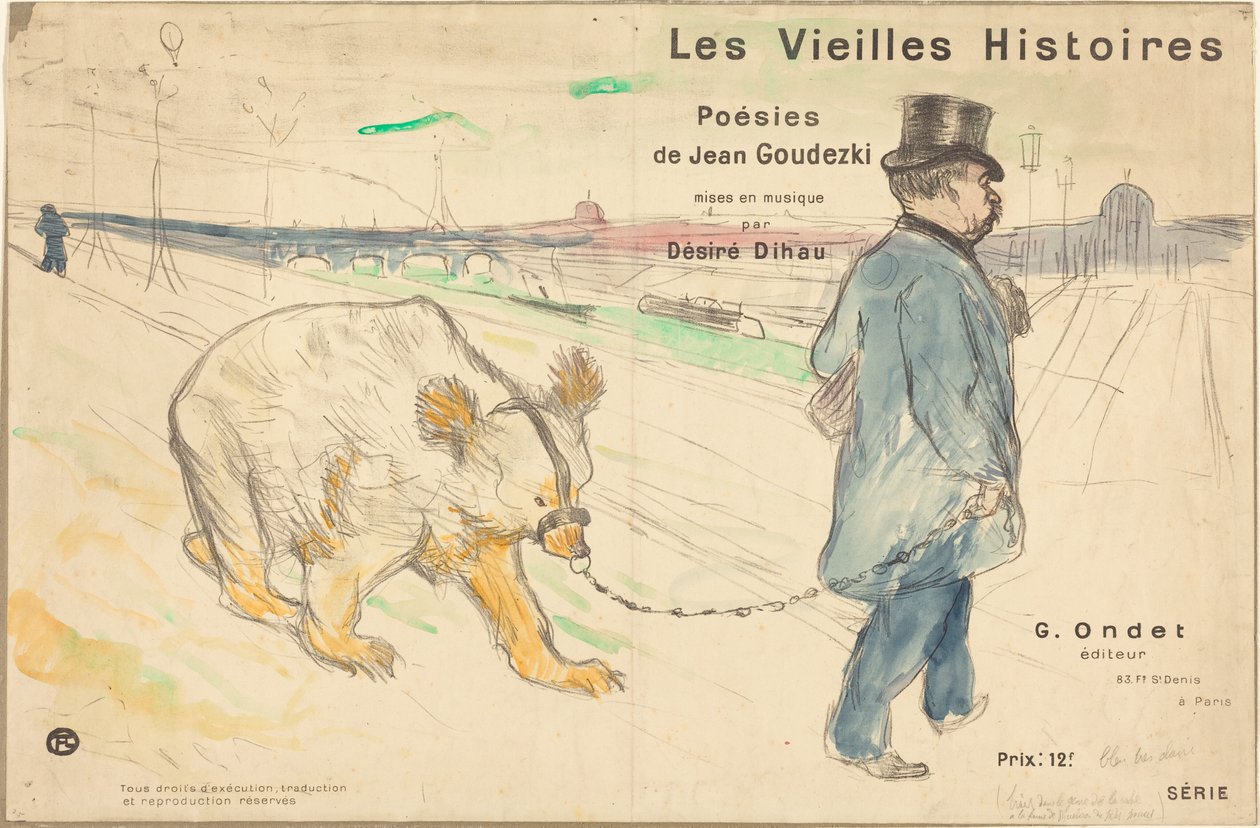 Oude verhalen (omslag/frontispice) door Henri de Toulouse-Lautrec