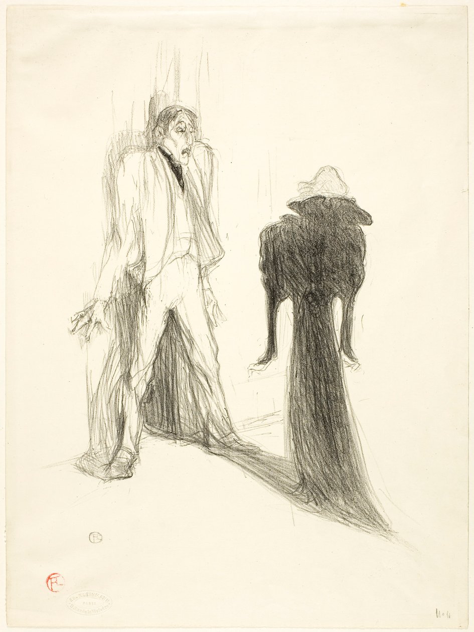 Lugné-Poé, in beeld door Henri de Toulouse-Lautrec