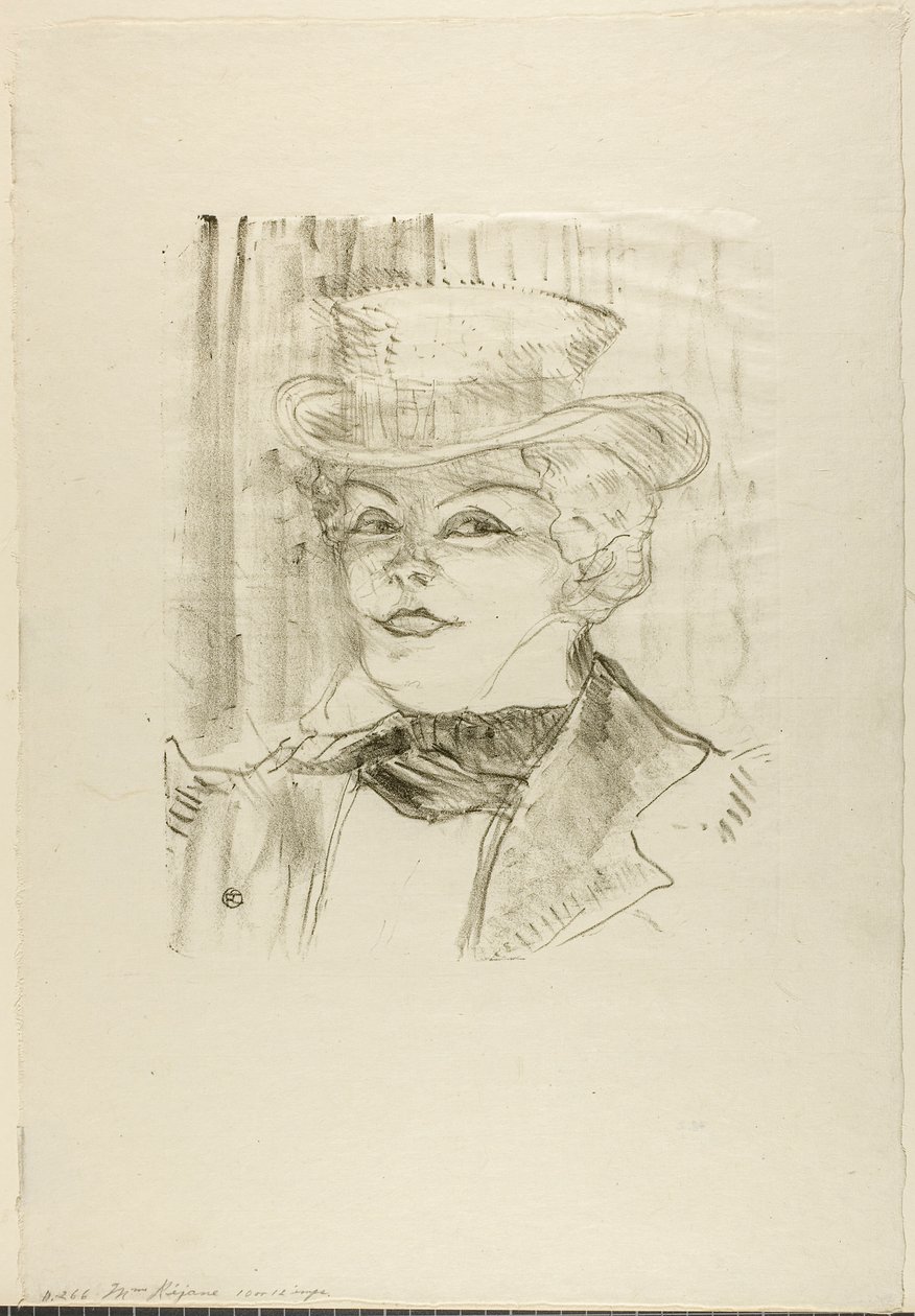 Madame Réjane door Henri de Toulouse-Lautrec