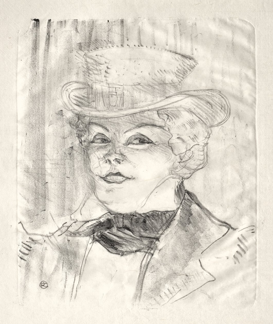 Madame Réjane door Henri de Toulouse-Lautrec