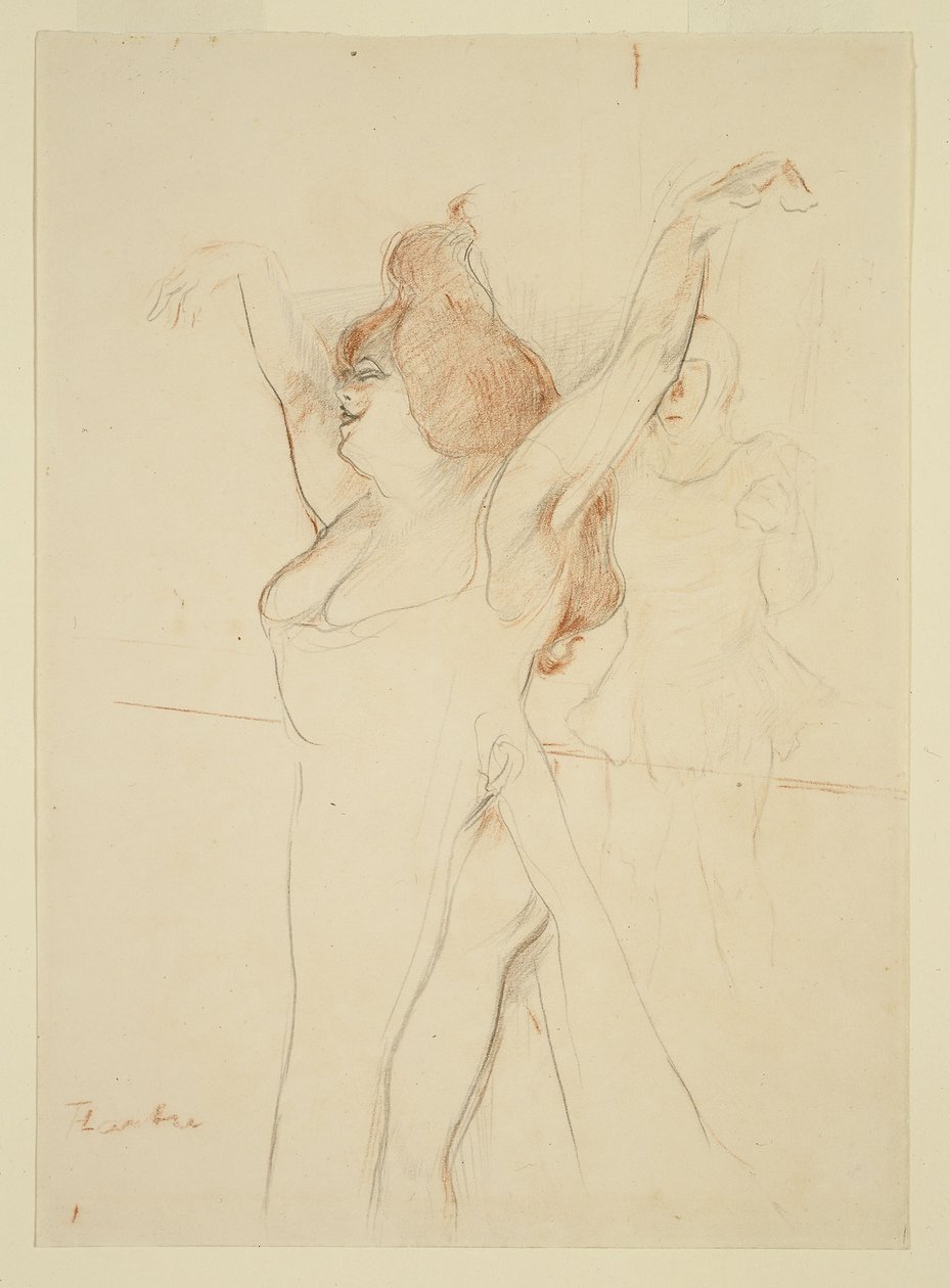 Mademoiselle Cocyle als Helena van Troje in La Belle Helene door Henri de Toulouse Lautrec