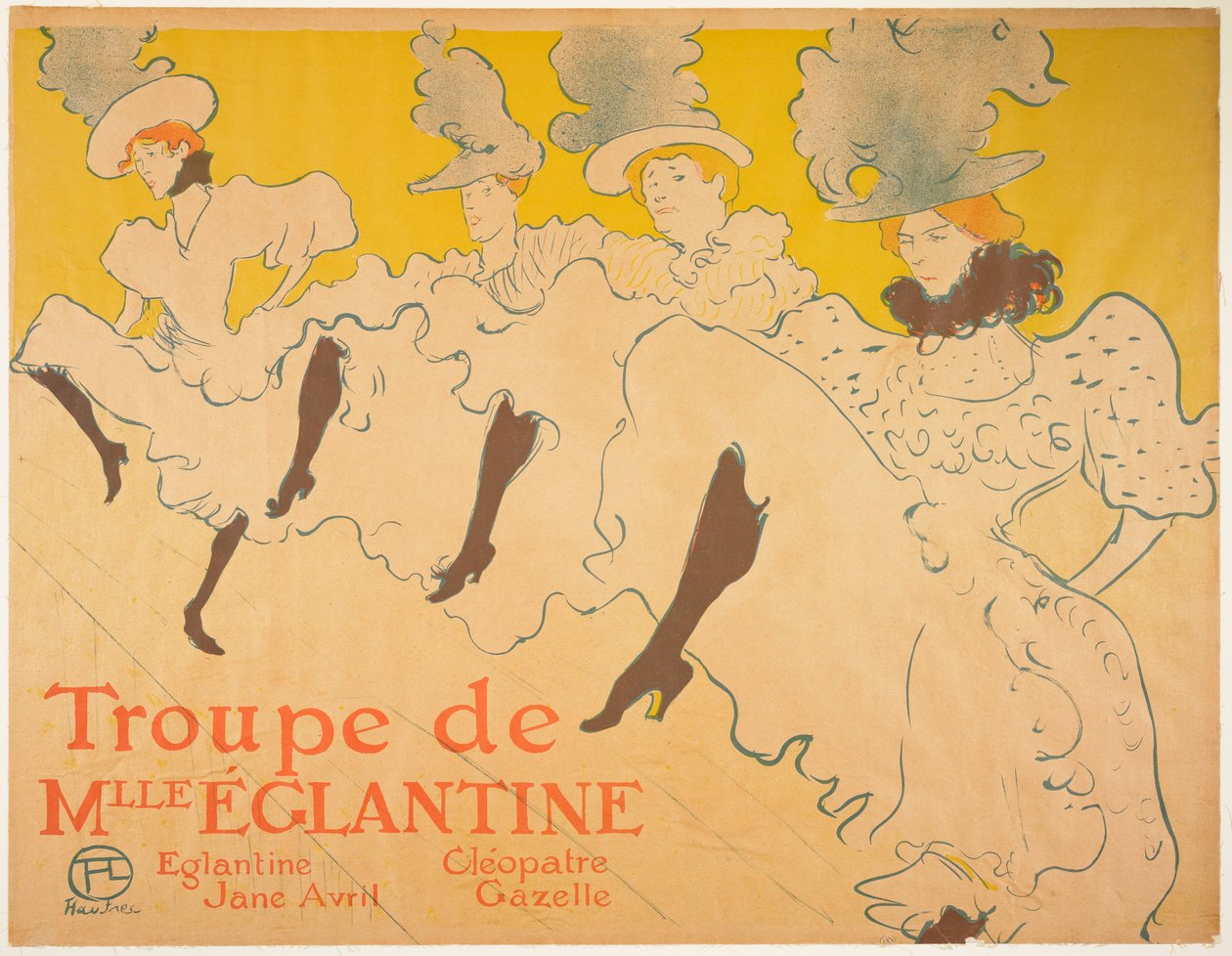 De theatergroep van juffrouw Eglantine door Henri de Toulouse-Lautrec