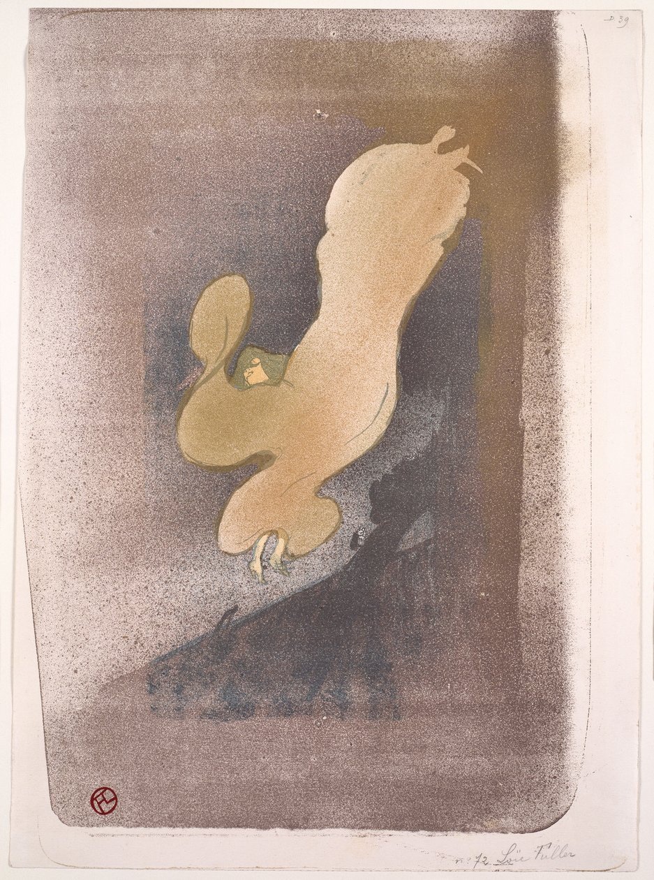 Miss Loïe Fuller door Henri de Toulouse-Lautrec