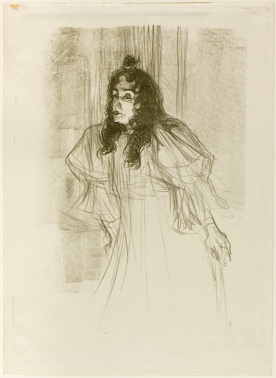 Miss May Belfort met Lang Haar door Henri de Toulouse-Lautrec