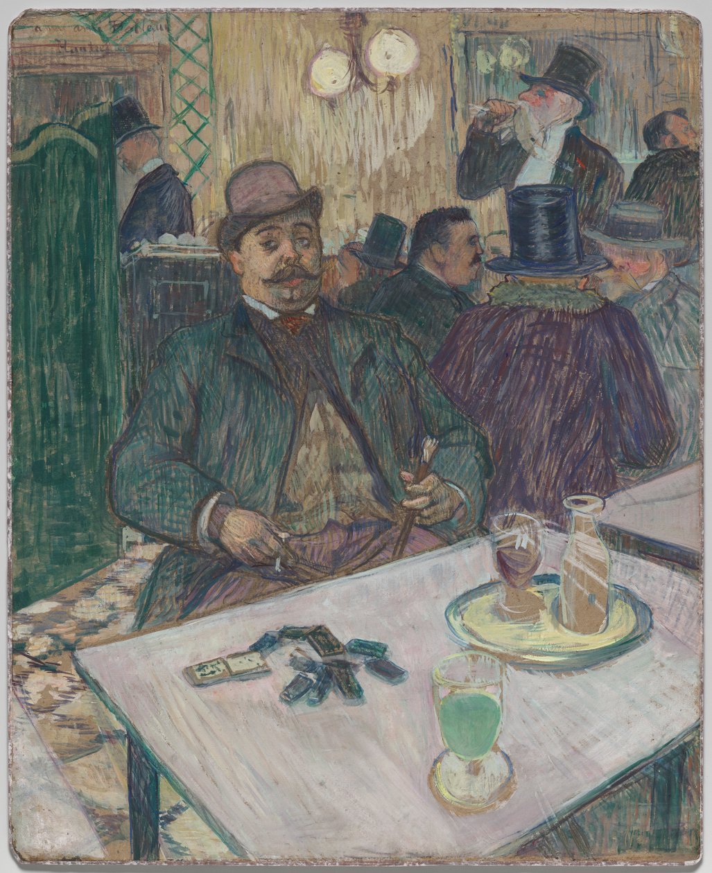 Monsieur Boileau in het café door Henri de Toulouse-Lautrec