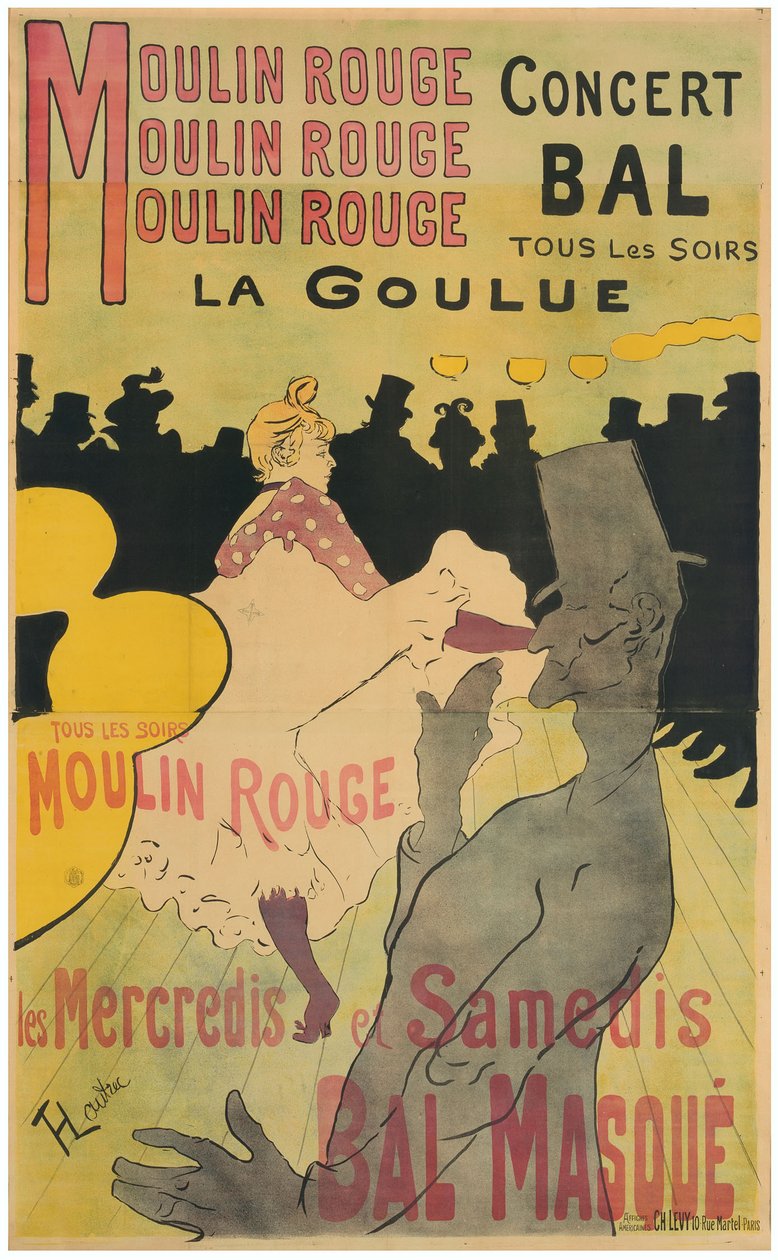 Moulin Rouge, La Goulue door Henri de Toulouse-Lautrec