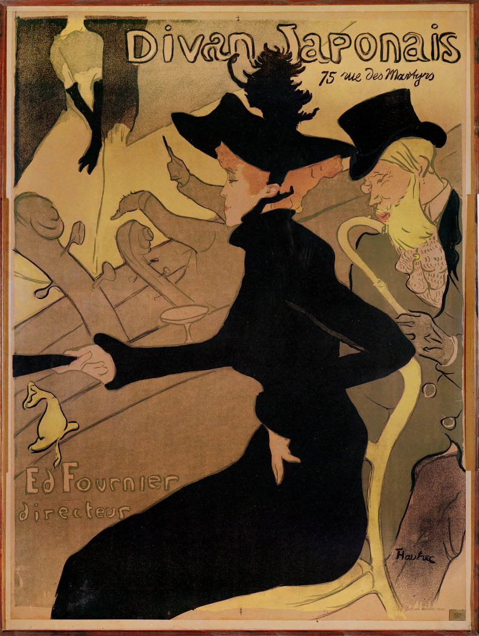Nachtclub Le Divan Japonais door Henri de Toulouse-Lautrec