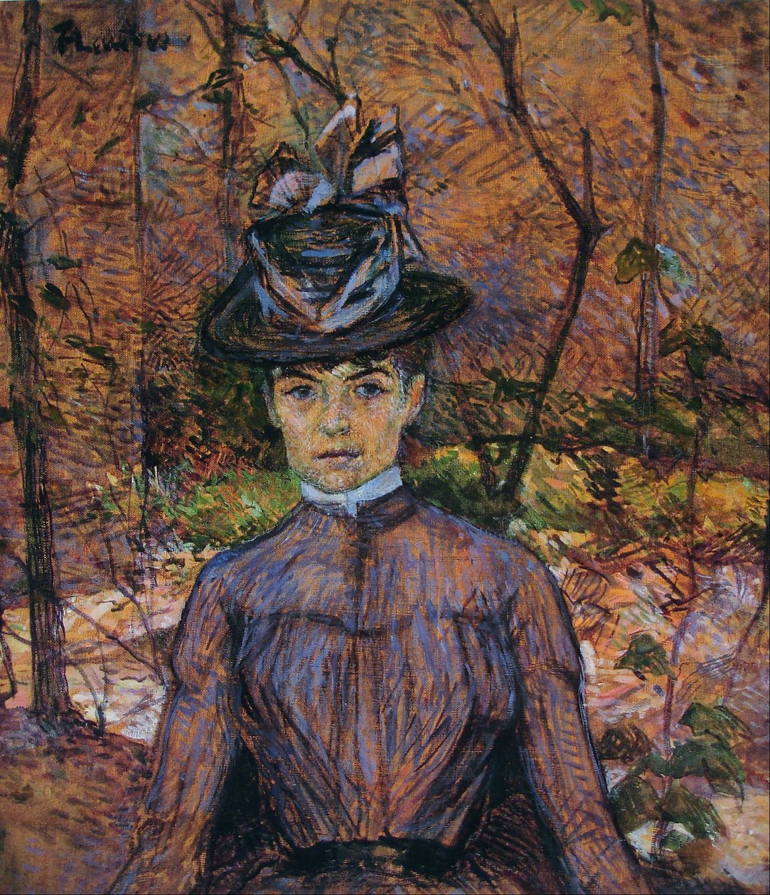 Portret van Suzanne Valadon (mevrouw Suzanne Valadon, schilderes) door Henri de Toulouse-Lautrec