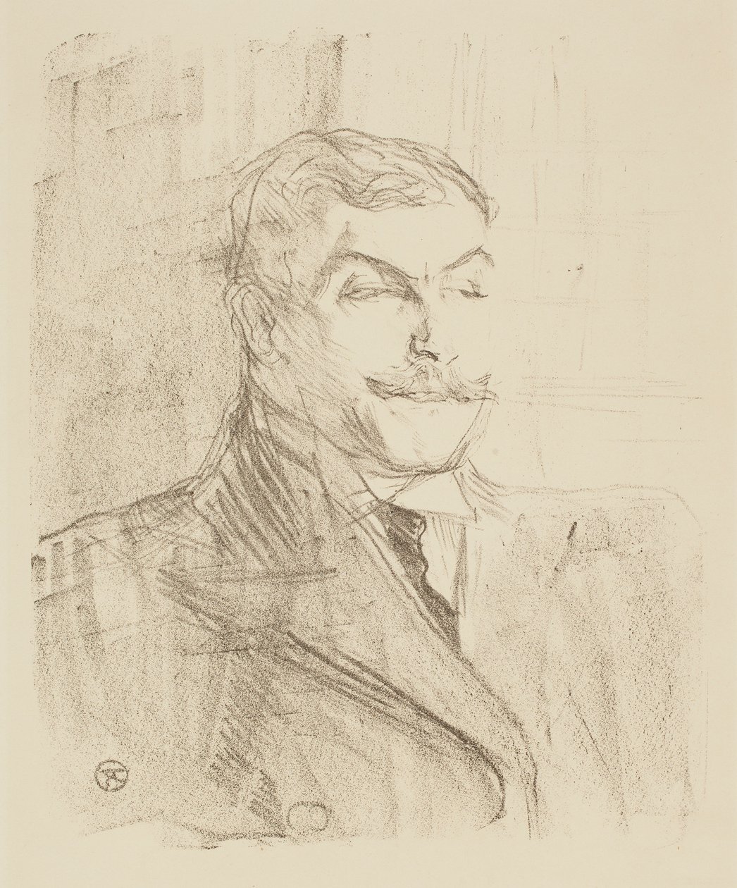 Portret van Lucien Guitry door Henri de Toulouse-Lautrec