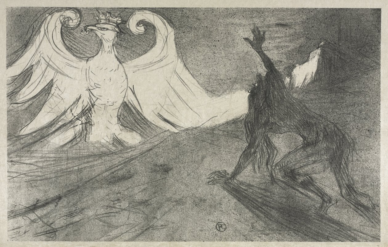 Project voor Frontispice voor: Aan de voet van de Sinaï door Henri de Toulouse-Lautrec