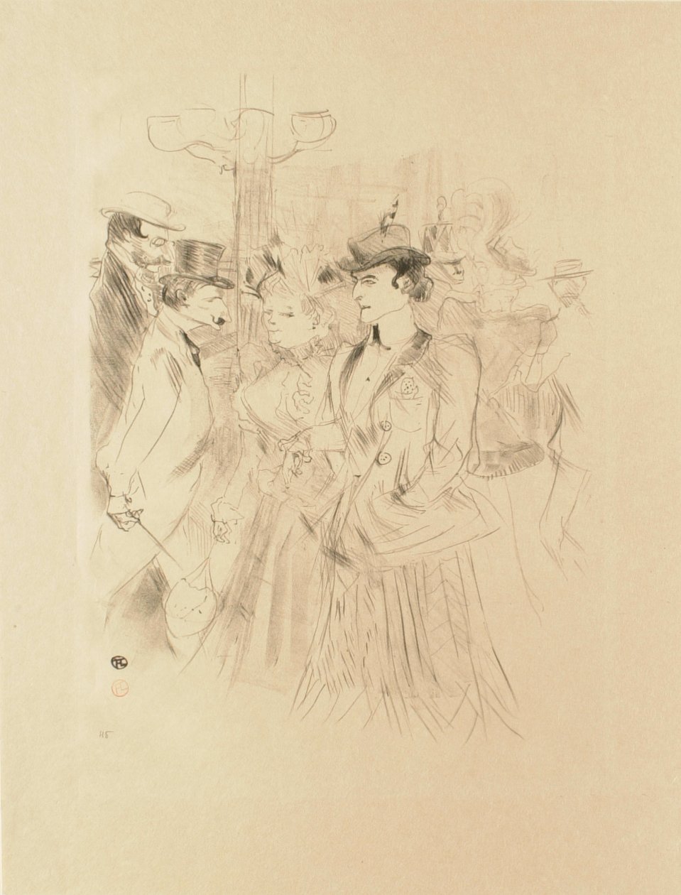 Wandeling (Promenoir) door Henri de Toulouse-Lautrec