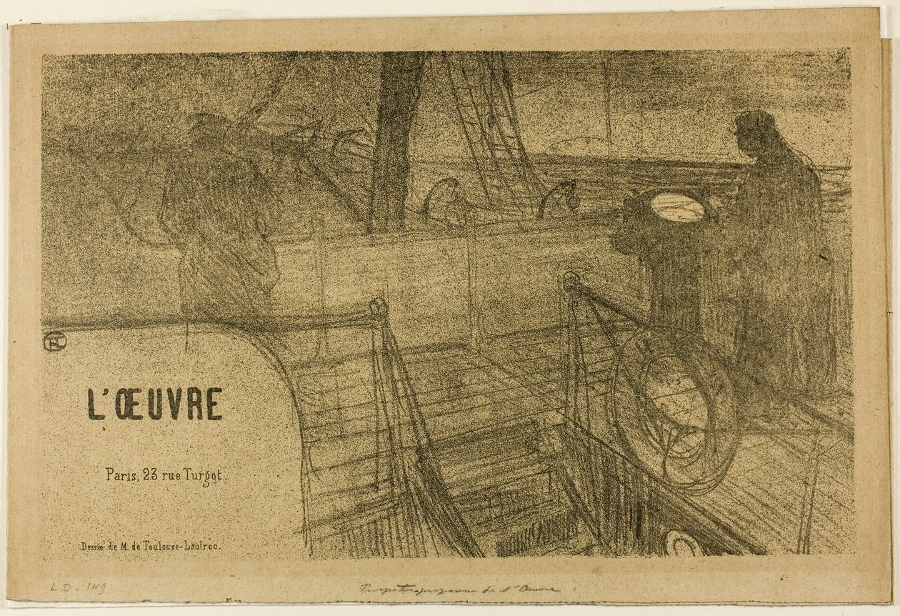 Prospectus-Programma van de werkzaamheden door Henri de Toulouse-Lautrec