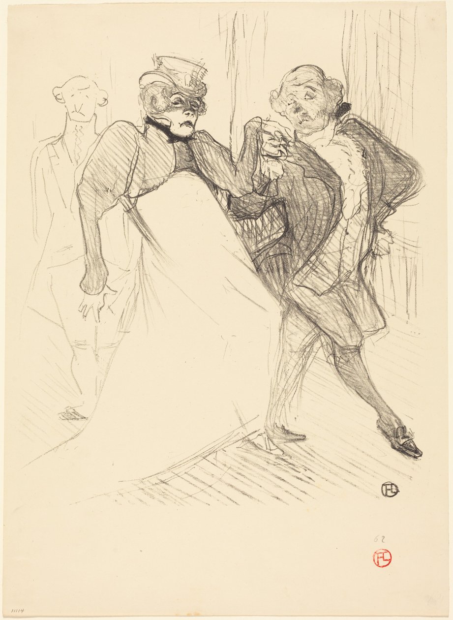 Rejane en Galipaux in „Madame Sans-Gêne“ (Réjane en Galipaux in „Madame Sans-Gêne“) door Henri de Toulouse-Lautrec