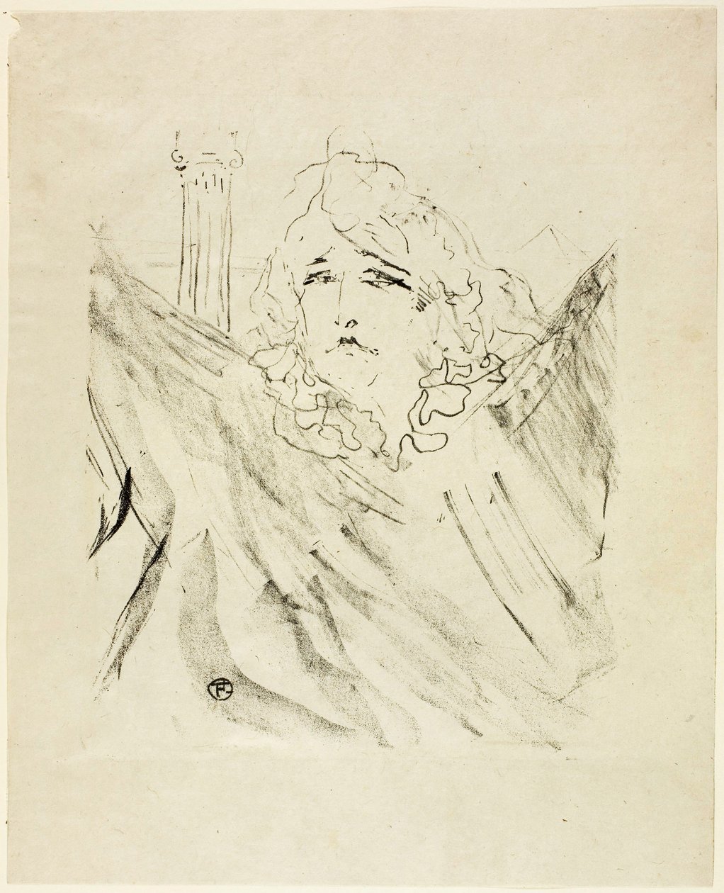 Sarah Bernhardt, uit Treize Lithographies door Henri de Toulouse-Lautrec