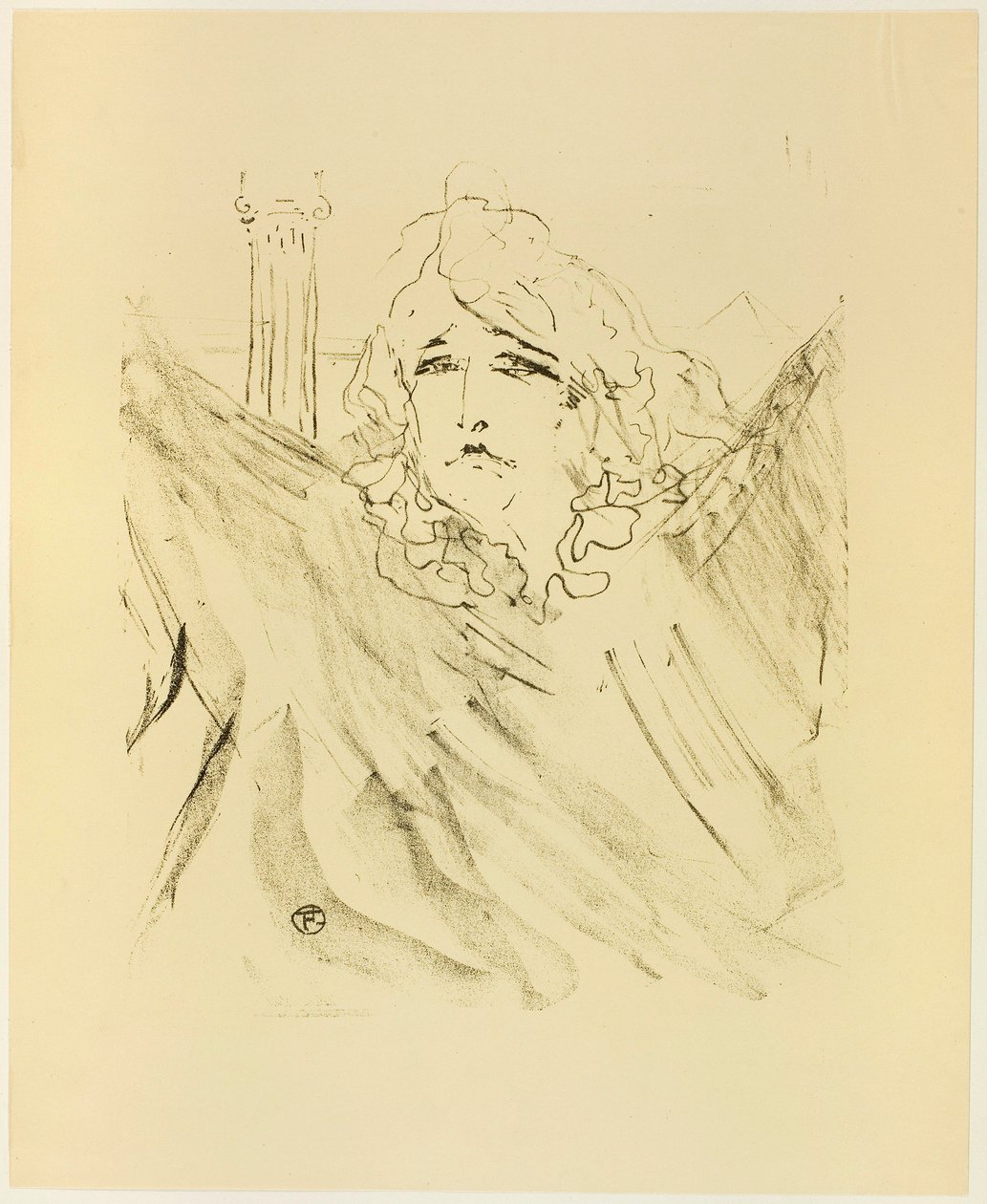 Sarah Bernhardt, uit Treize Lithographies door Henri de Toulouse-Lautrec