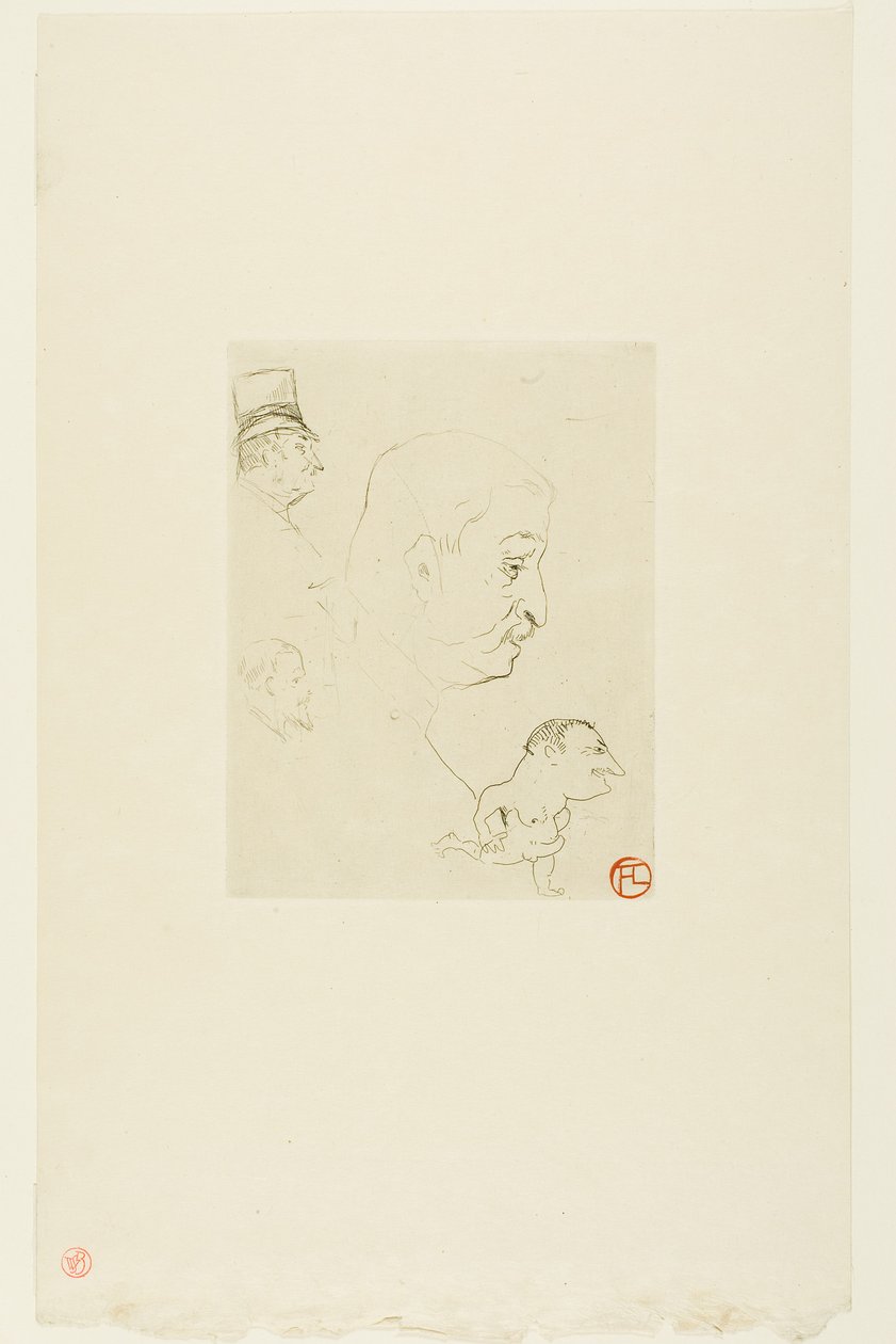 Schets door Henri de Toulouse-Lautrec