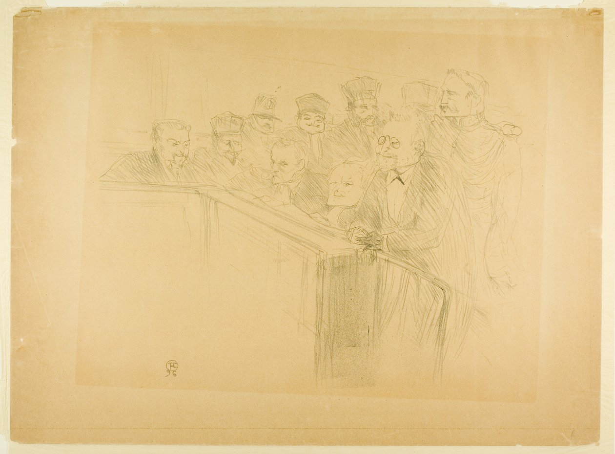 Het Arton-proces (eerste plaat) door Henri de Toulouse-Lautrec