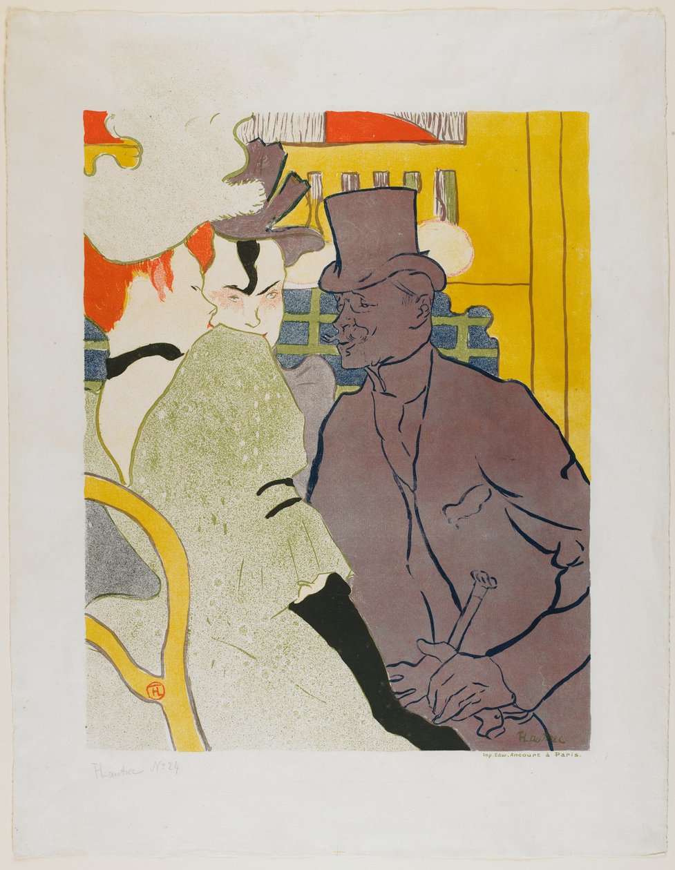 De Engelsman in de Moulin Rouge door Henri de Toulouse-Lautrec