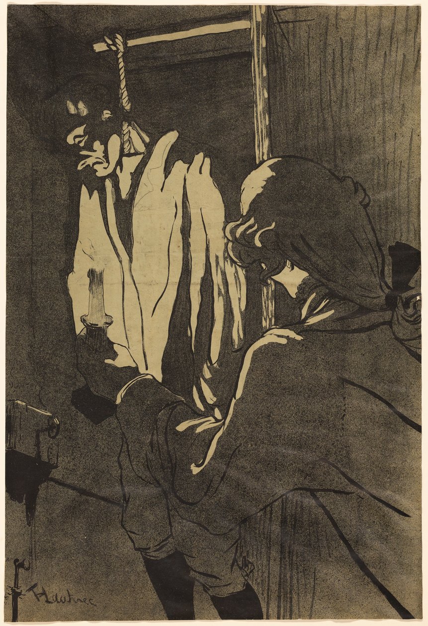 De gehangene door Henri de Toulouse-Lautrec