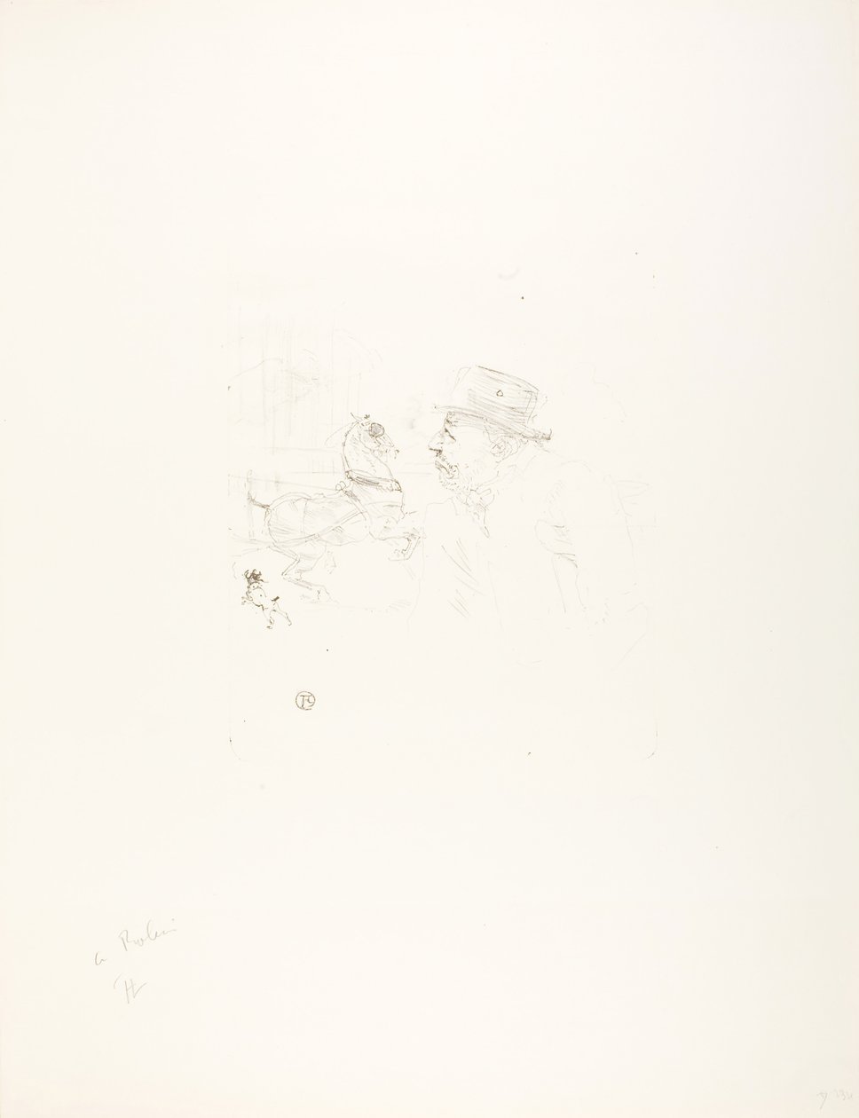 De paardenliefhebber door Henri de Toulouse-Lautrec