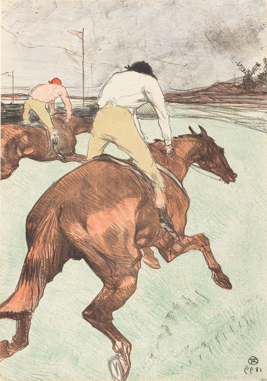 De jockey (Le jockey) door Henri de Toulouse-Lautrec